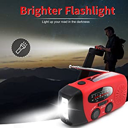 Storm Safe Emergency AM/FM/NOAA Weather Radio – Solar Flashlight & Built-In Phone Charger