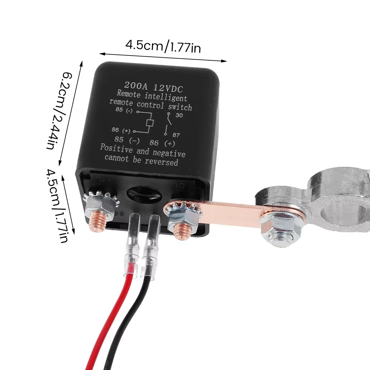 12V Battery Disconnect Switch with Remote Control – Anti-Theft Battery Isolator for Cars, Trucks, and RVs