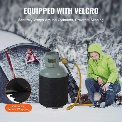 VEVOR Insulated Band-Style Gas Cylinder Warmer for 40 lbs Tanks – 120W, 90°F Constant Temperature, Ideal for Outdoor Camping and Industrial Use