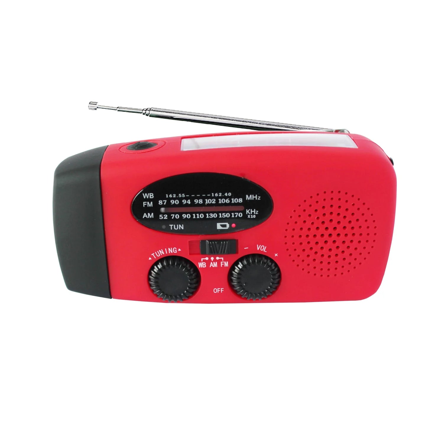 Storm Safe Emergency AM/FM/NOAA Weather Radio – Solar Flashlight & Built-In Phone Charger