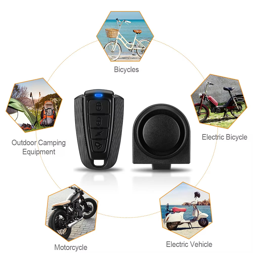 Wireless Bike Vibration Alarm for Camping and Outdoor Security 🚲🔐