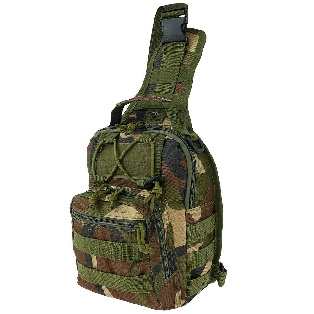 Men's Tactical Sling Backpack – Molle System Shoulder Bag for Outdoor Hiking & Camping