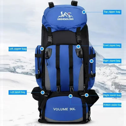 90L Waterproof Large Capacity Travel Outdoor Sports Bags Camping Equipment Hiking Camping Backpack