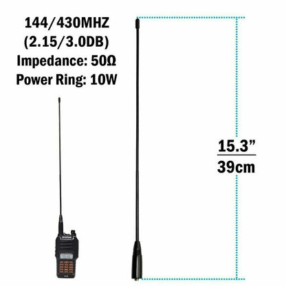 2-Pack for Baofeng UV5R UV-82 144/430Mhz Dual Band Antenna NA771 SMA Female 10W