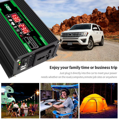 4000W Dual Digital LCD Display Solar Inverter: Ultimate Portable Power for Camping and RVs 🌞🔌