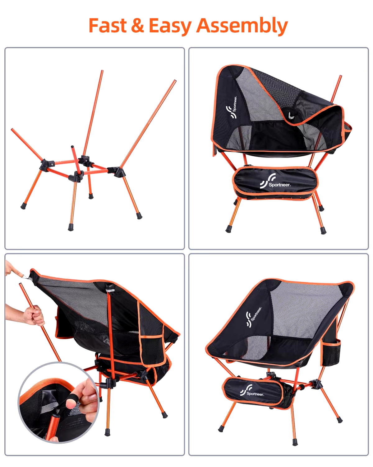 Folding Camping Chair 2 Pack Lightweight Portable Foldable Outdoor Camping Chair for Beach Camping Hiking Picnic