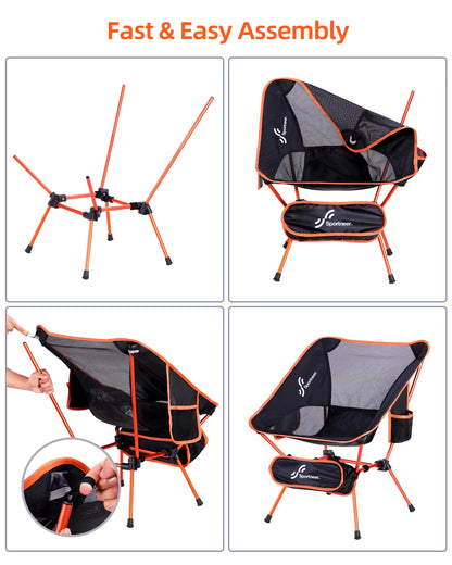 Folding Camping Chair 2 Pack Lightweight Portable Foldable Outdoor Camping Chair for Beach Camping Hiking Picnic