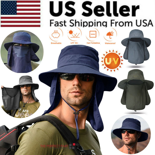 Wide Brim Sun Hat – UV Protection Bucket Hat for Men, Perfect for Hiking, Camping, Fishing, and Outdoor Adventures