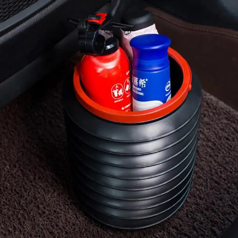 Portable Retractable Folding Car Trash Bin & Multipurpose Bucket – 4L Telescopic Water Storage Solution