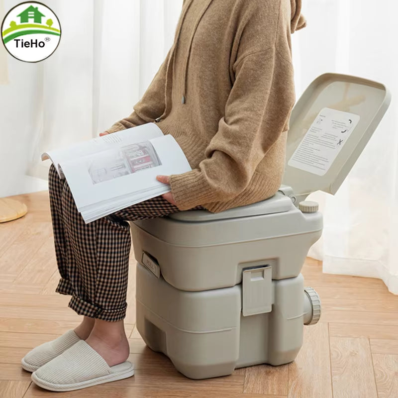 Outdoor Camping Portable Toilet Adult Children Movable Toilet Camping Toilet for Home Hospital Travel Capacity 20L Load 150Kg