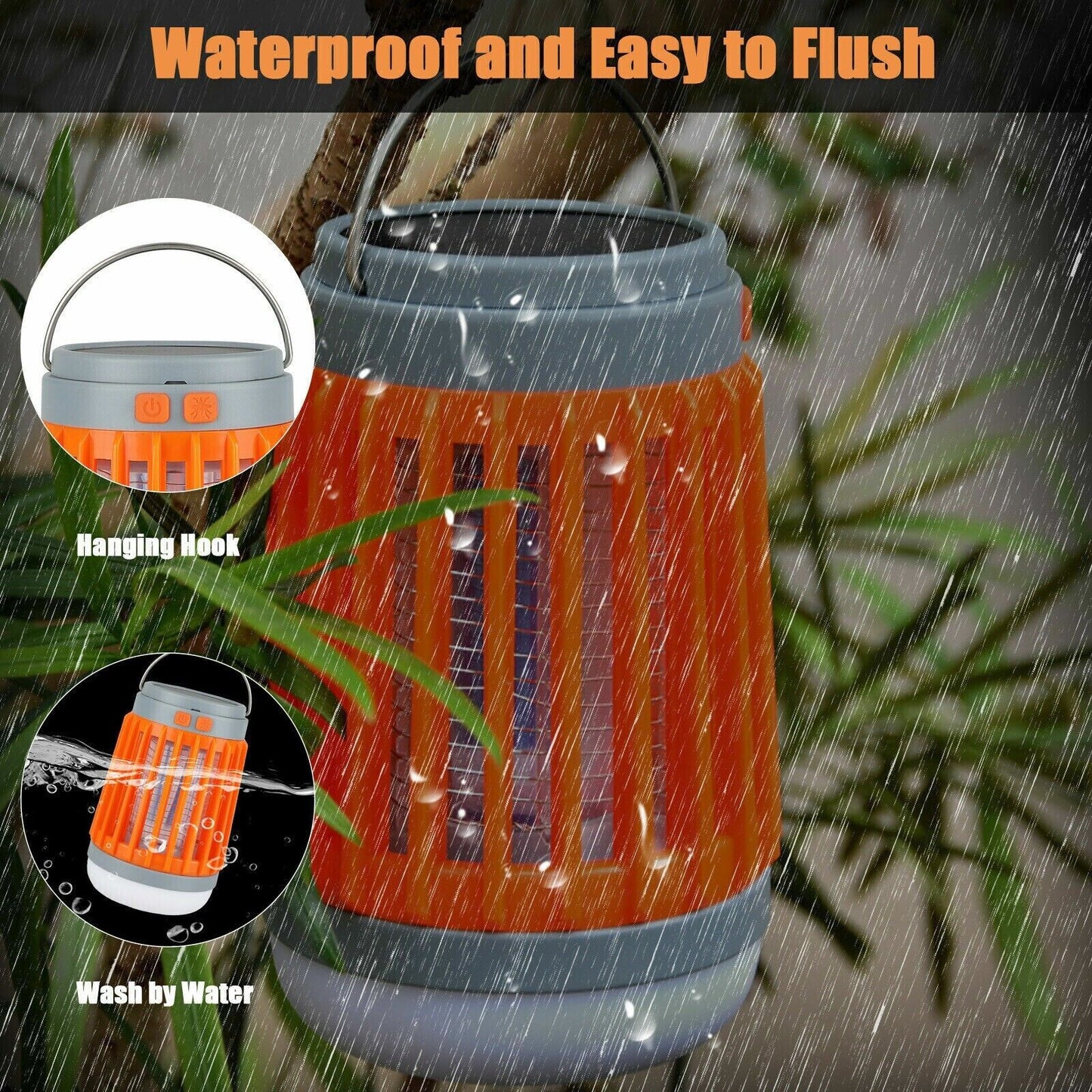 Solar USB Mosquito Killer Light Electronic Fly Bug Insect Zapper Trap Pest Lamp