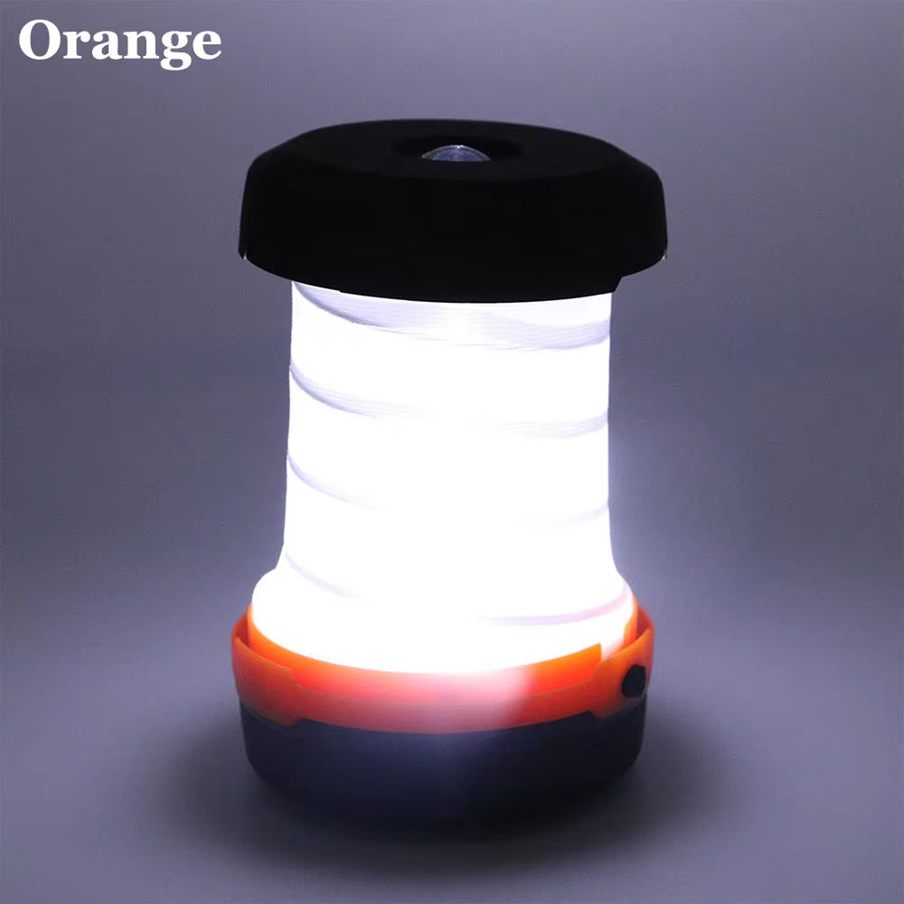 LED Camping Light Retractable Camping Lantern Portable Tent Light Waterproof Emergency Light Camping Lamp Use AA Battery