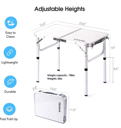 Foldable Portable Camping Table Outdoor Furniture Camping Equipment Camping Table Stainless Steel Picnic Desk Nature Hike