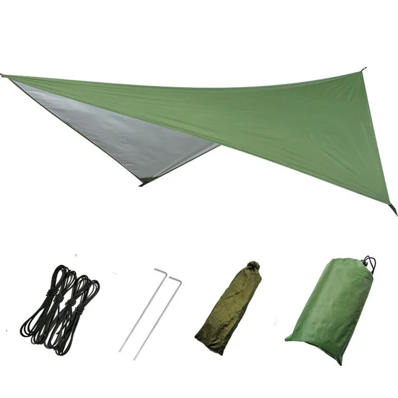 Hammock Rain Fly Tent Tarp Waterproof Windproof Camping Shelter Sunshade Portable Beach Sun Shelter Camping Tent for Camping