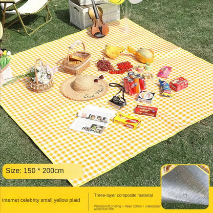 Picnic Mat Camping Hiking Outdoor Portable Beach Blanket Folding Camping Mat Thick Waterproof Lawn Cloth Camping Equipment Mat