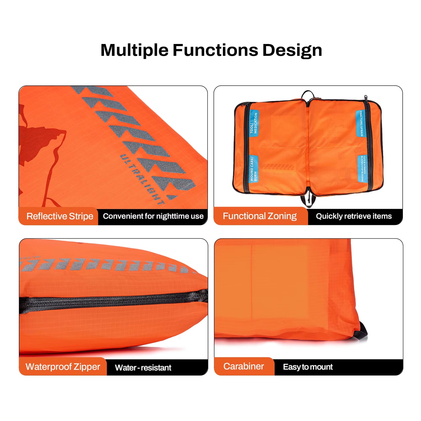 Outdoor Camping First Aid Kit,  Camping Equipment, with 38 Configurations, Suitable for Camping, Travel,