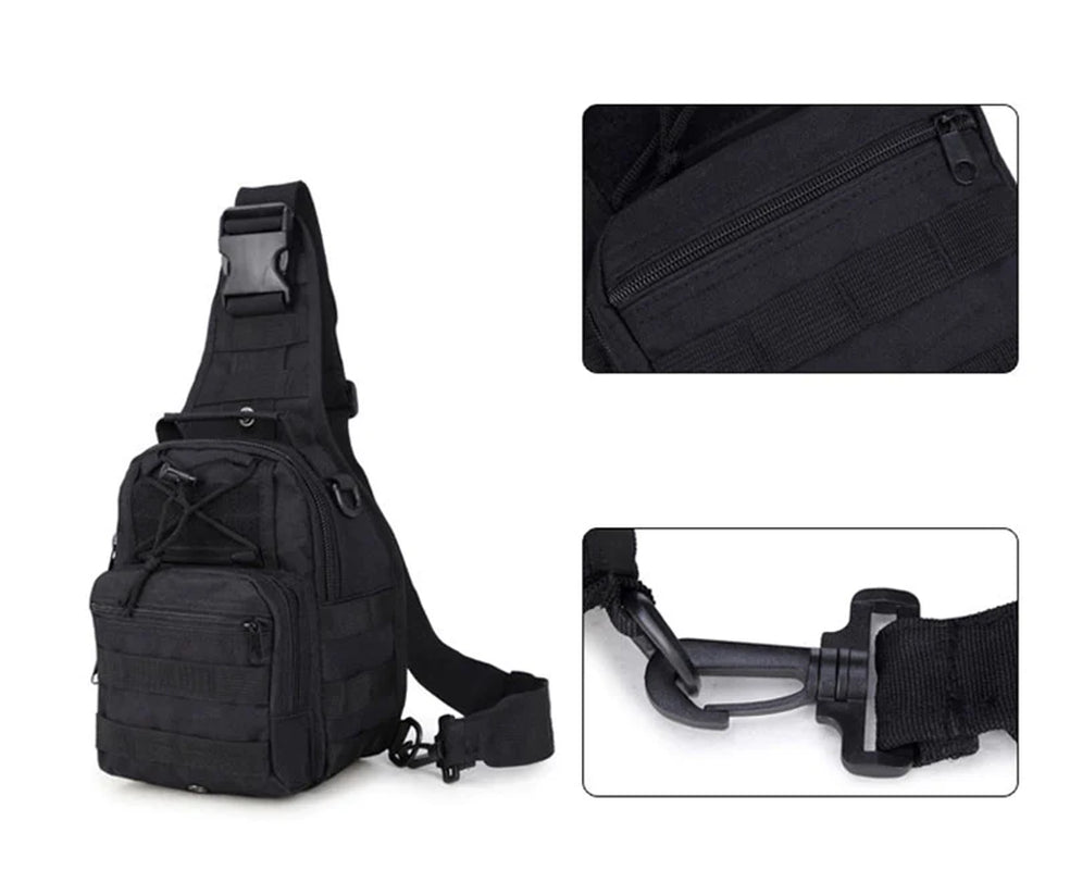 Men's Tactical Sling Backpack – Molle System Shoulder Bag for Outdoor Hiking & Camping