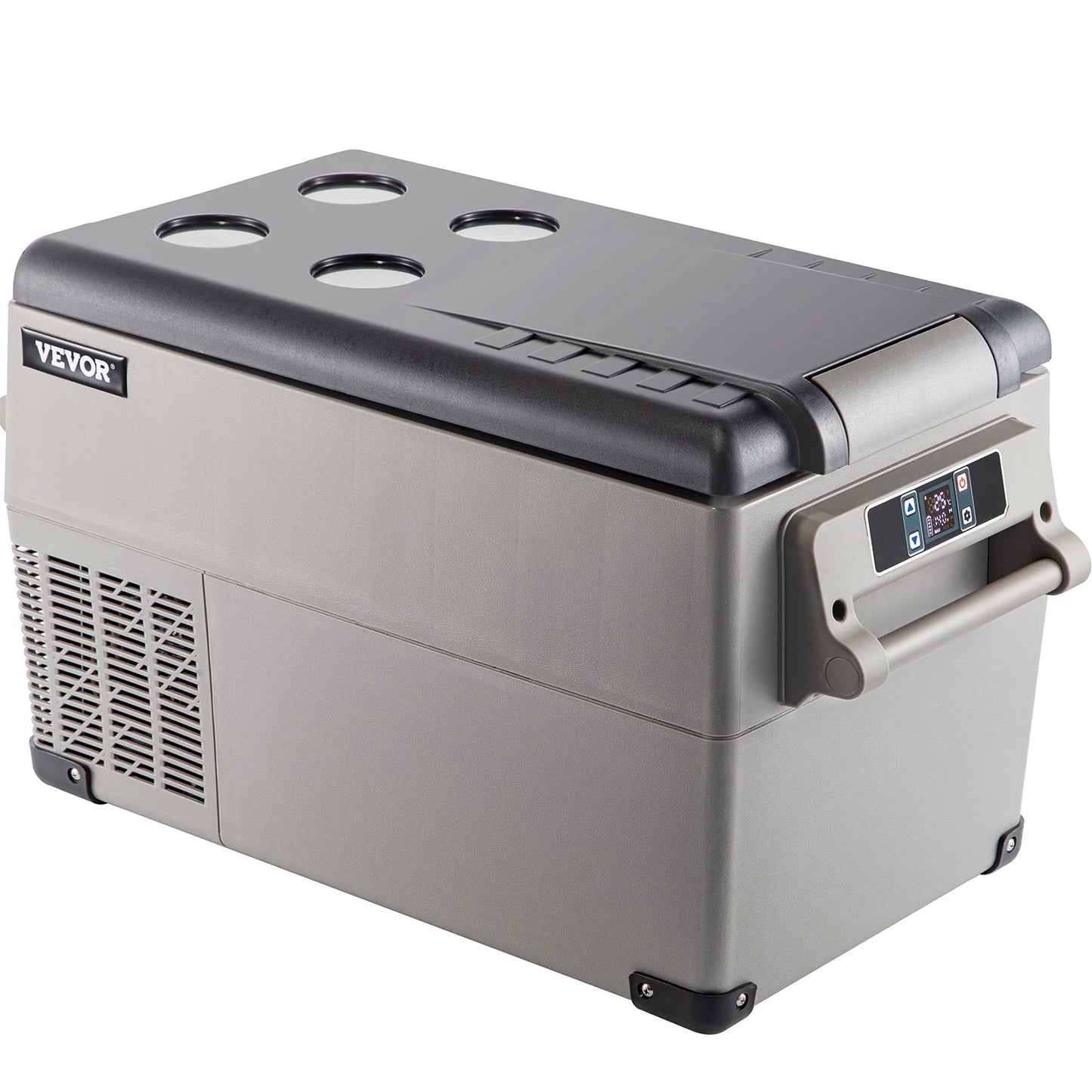 VEVOR 37 Quart Portable Refrigerator – Dual-Zone, App-Controlled 12V/24V & 110-240V for Camping, Travel, and Home