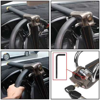 Foldable Car Steering Wheel Anti-Theft Lock: Ultimate Vehicle Security 🔒🚗