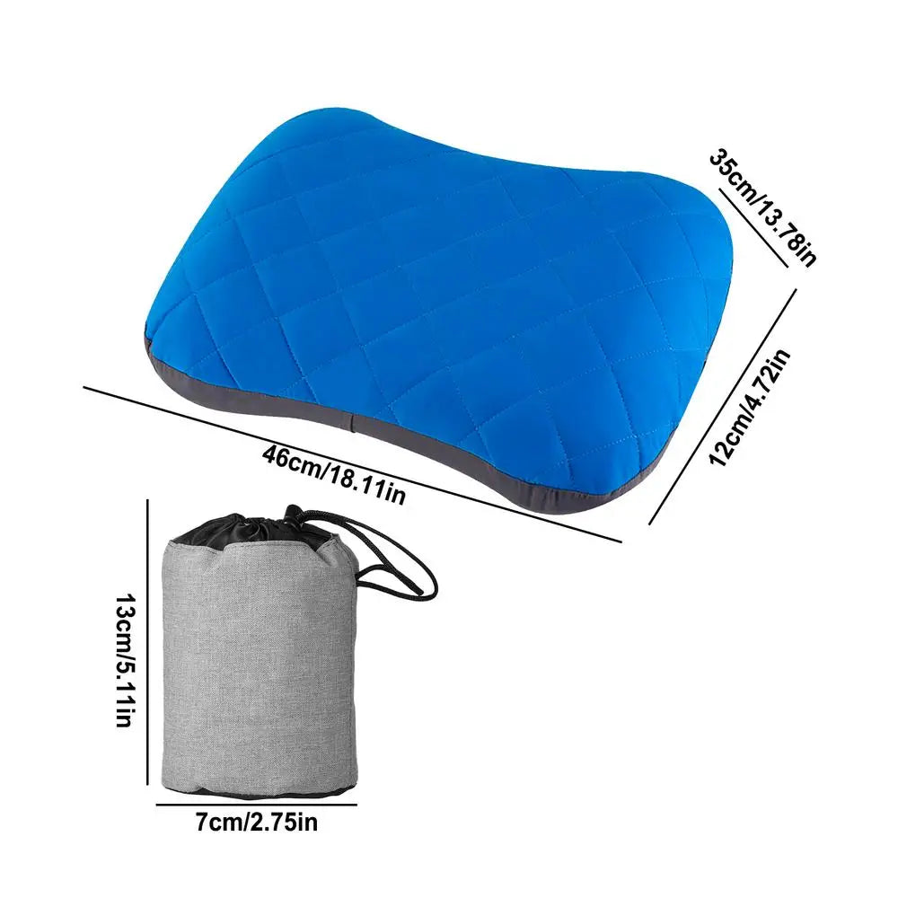 Portable Ultralight Camping Pillow Iatable TPU Camping Iatable Pillow Convenient Outdoor Camping Travel Napping Air Pillow