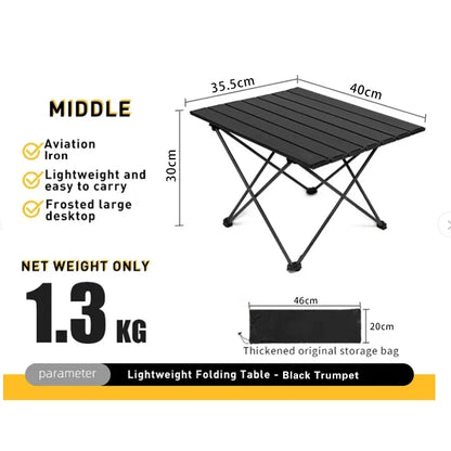 Travel Camping Folding Table Portable Camping Camping Table Aluminum Alloy Outdoor Camping Rolling Table Light Camping Equipment