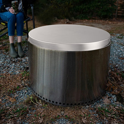 VEVOR 20" Portable Fire Pit Cover & Spark Screen – Durable Stainless Steel Lid for Outdoor Firepits