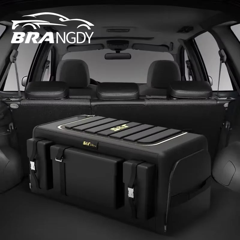 Universal Car Trunk Storage Organizer with Lid – 70L Folding Oxford Cloth Storage Box