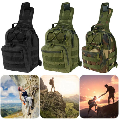 Men's Tactical Sling Backpack – Molle System Shoulder Bag for Outdoor Hiking & Camping