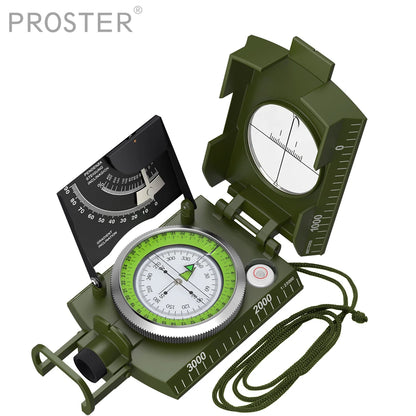 Proster Professional Outdoor Compass – Waterproof Camouflage Clinometer for Camping, Hiking, and Hunting