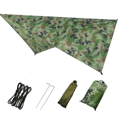 Hammock Rain Fly Tent Tarp Waterproof Windproof Camping Shelter Sunshade Portable Beach Sun Shelter Camping Tent for Camping