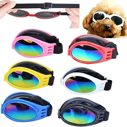 Adjustable Foldable Dog Sunglasses – Padded Protective Goggles for Medium Dogs