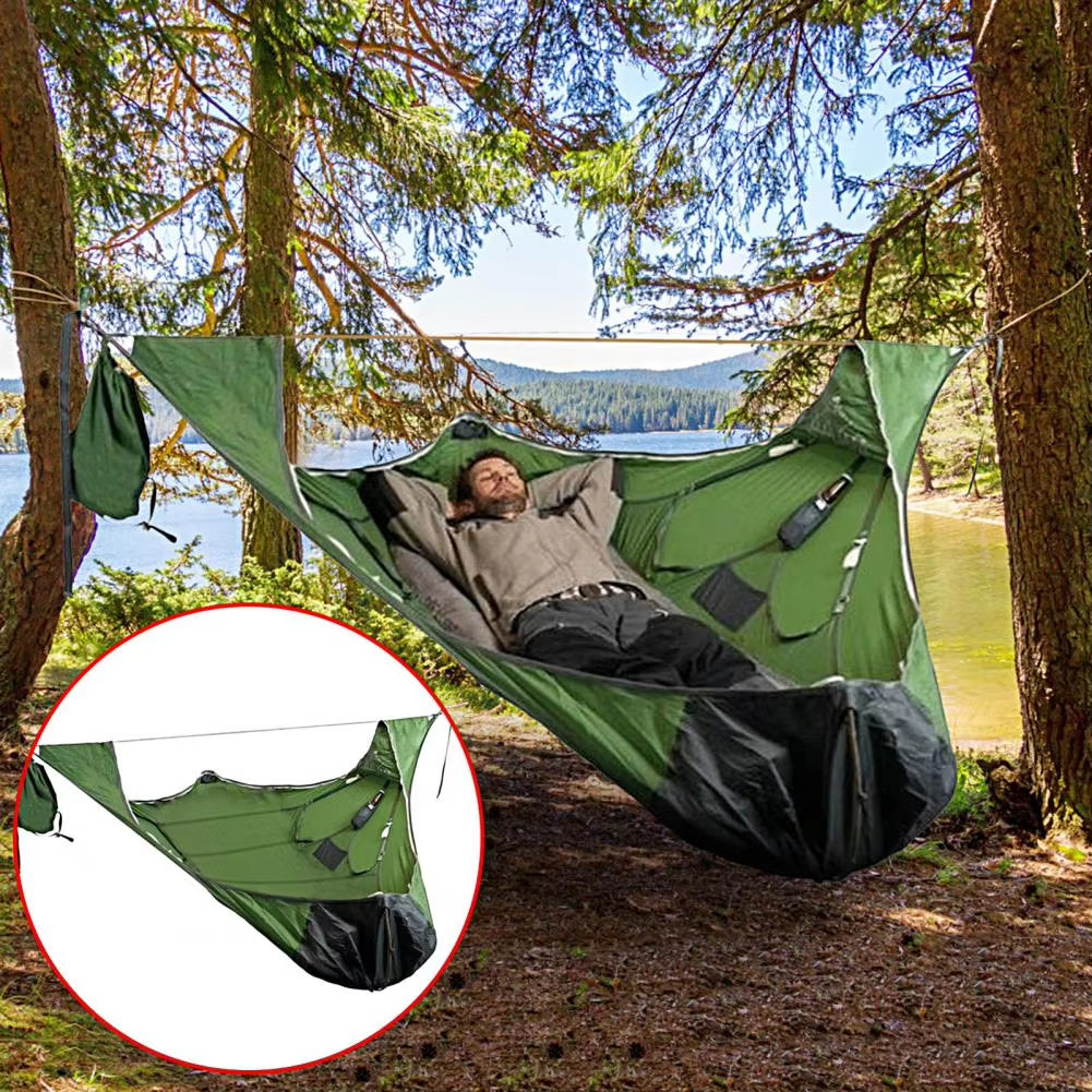 Useful Hanging Hammock Convenient Sturdy Large Capacity Multi-Person Camping Hammock Camping Hammock Camping Hammock