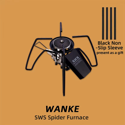 Spider Stove Black Spider Folding Card Stove Camping Tableware Camping Kitchenware Camping Barbecue Stove Gas Stove