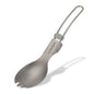 Lixada Camping Folding Titanium Spoon Spork Camping Tableware Picnic Spoon Outdoor Lightweight Tableware Hiking Camping