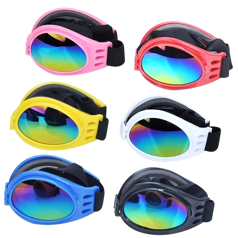 Adjustable Foldable Dog Sunglasses – Padded Protective Goggles for Medium Dogs