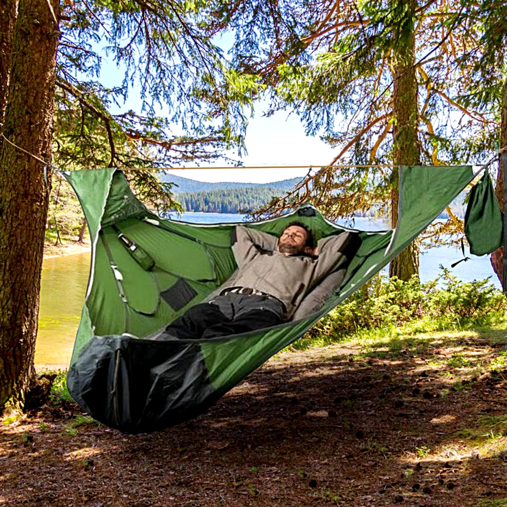 Useful Hanging Hammock Convenient Sturdy Large Capacity Multi-Person Camping Hammock Camping Hammock Camping Hammock